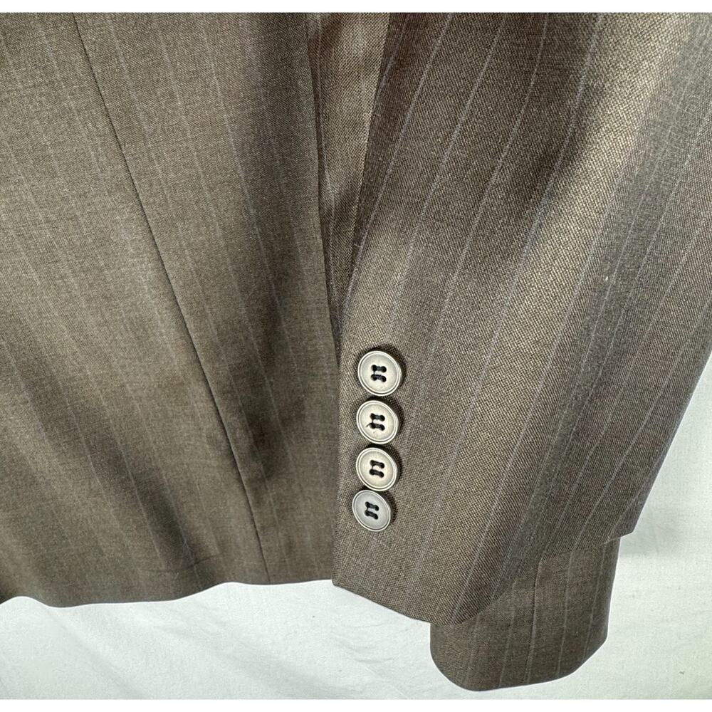 Vintage Oscar de la Renta Wool Blazer 44S Pinstrip Sport Coat, Classic, Designer - Picture 14 of 14